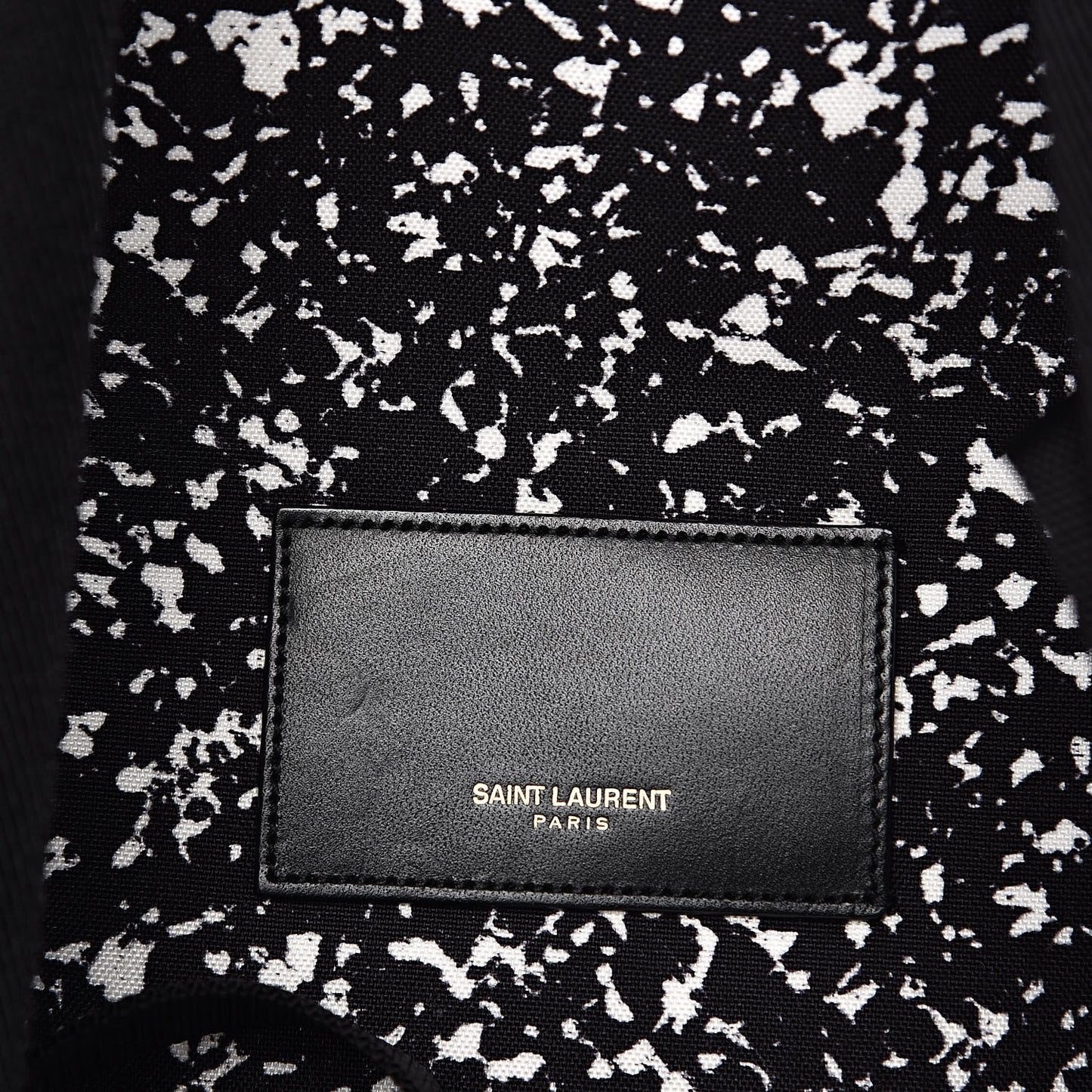 Printed Canvas Hunting Backpack Black White