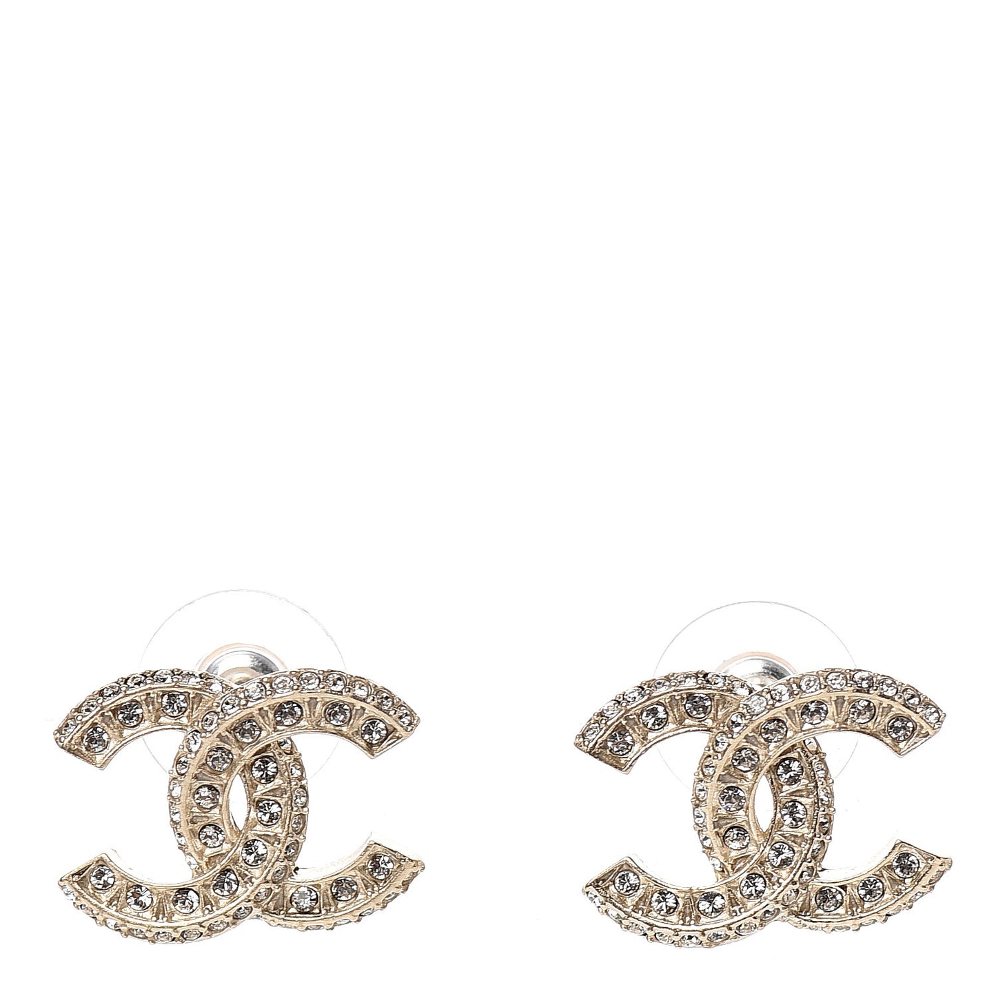 Crystal CC Earrings Gold