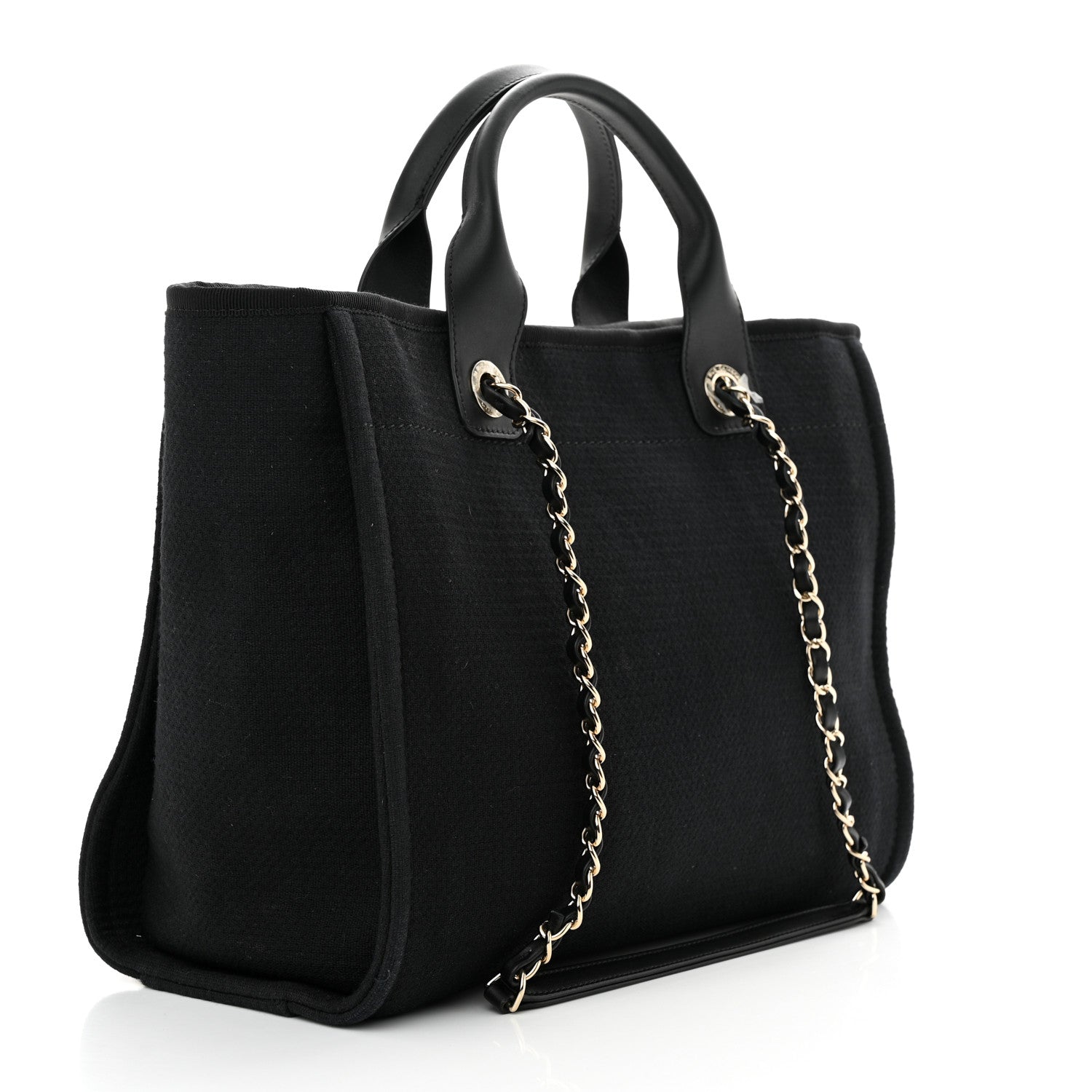 Chanel Mixed Fibers Small Deauville Tote Black 3 of 11
