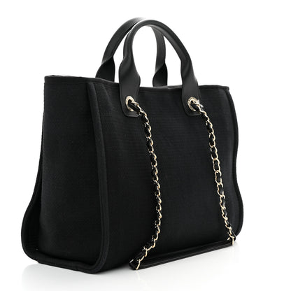 Chanel Mixed Fibers Small Deauville Tote Black 3 of 11