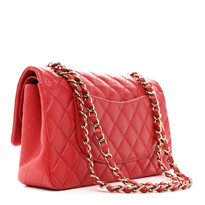 Chanel Caviar Quilted Medium Double Flap Red 3 of 15