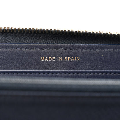 Chanel Caviar Quilted Large Gusset Zip Around Wallet Navy 7 of 13