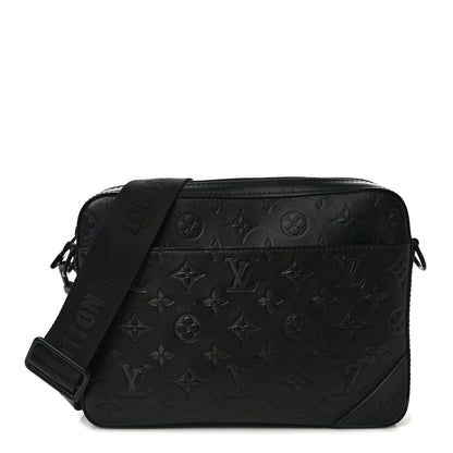 Louis Vuitton Calfskin Monogram Shadow Duo Messenger Black 1 of 9