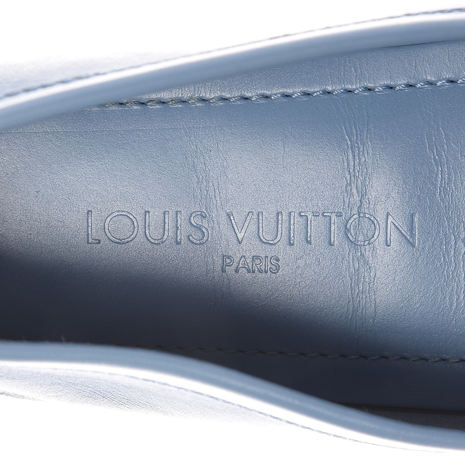 Louis Vuitton Calfskin Lombok Mocassin Loafers 38 Blue 7 of 9