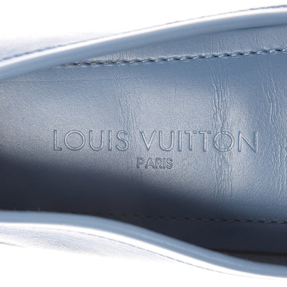 Louis Vuitton Calfskin Lombok Mocassin Loafers 38 Blue 7 of 9