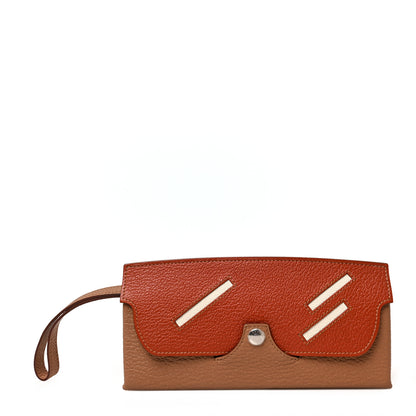 Hermes Chevre Mysore In-The-Loop Wink Glasses Case Quebracho Cuivre 1 of 7