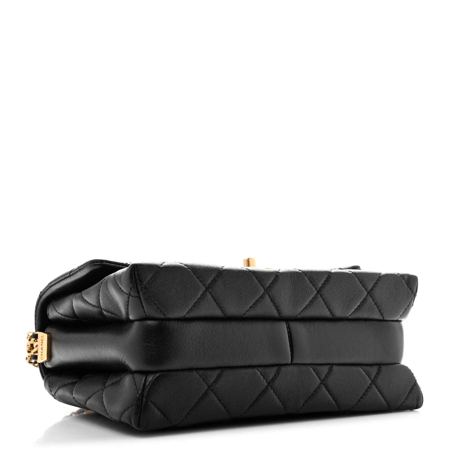 Chanel Calfskin Quilted Mini Chain Strap Flap Black 4 of 15