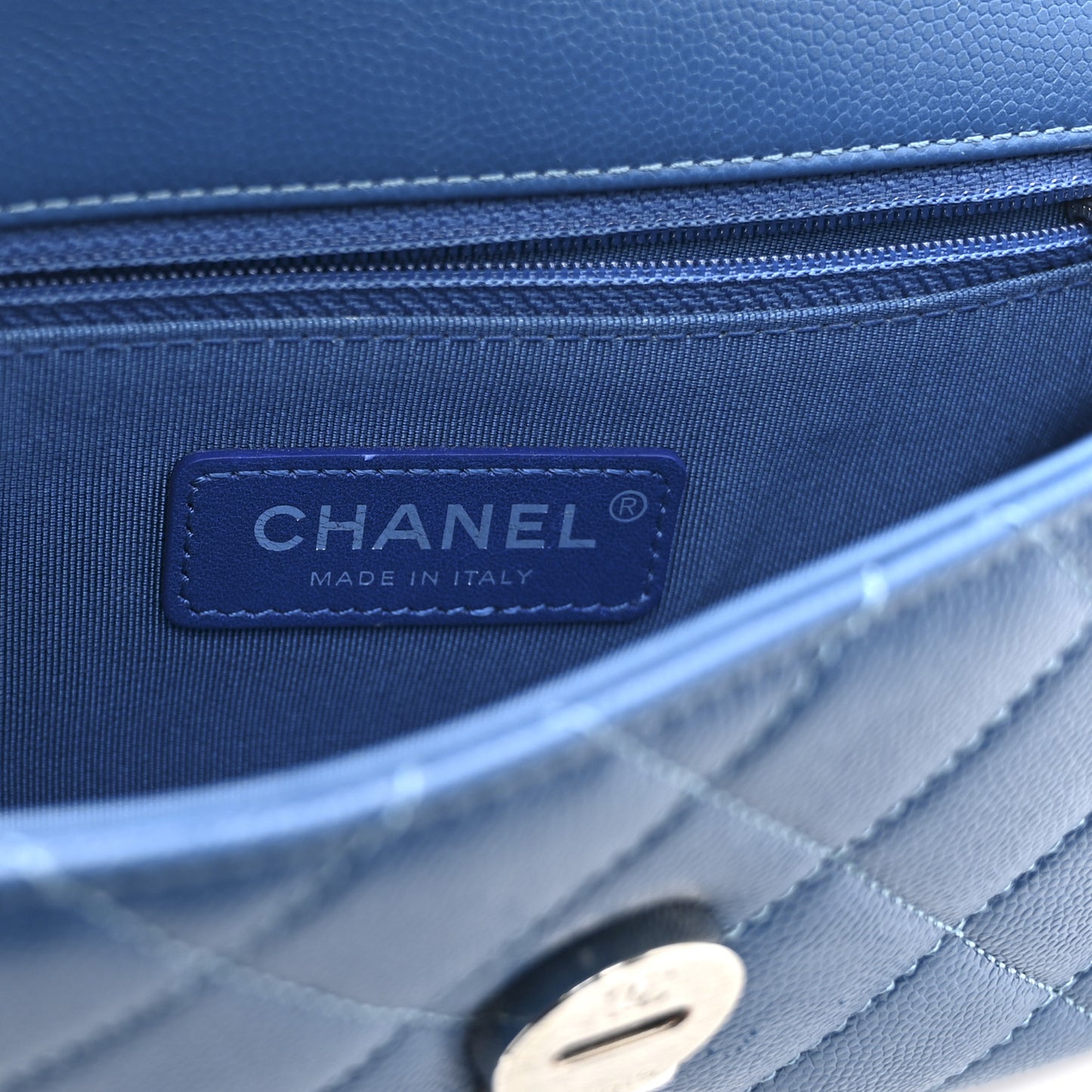 Caviar Quilted My Everything Small Flap Blue