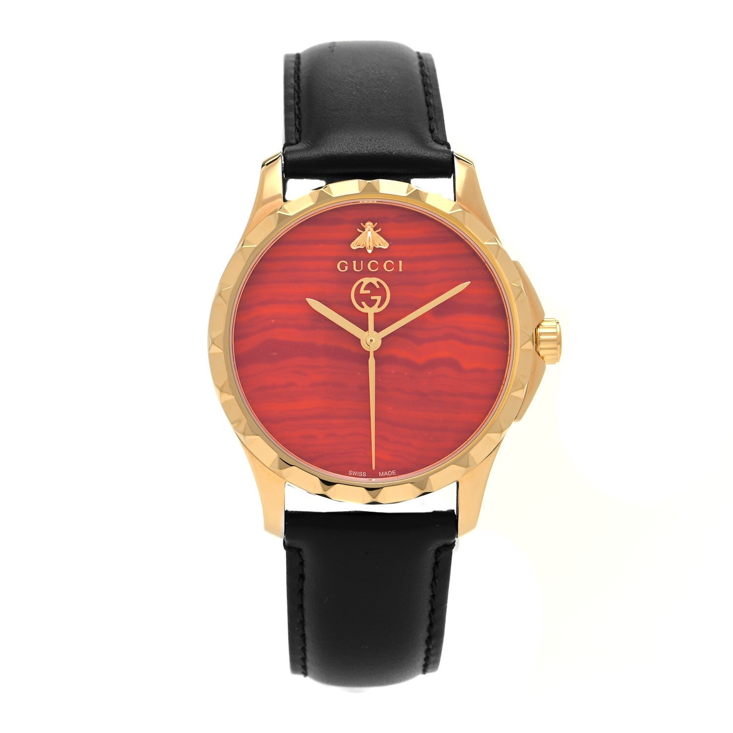 Gucci Stainless Steel Calfskin 38mm G-Timeless Quartz Watch Coral 1 of 4