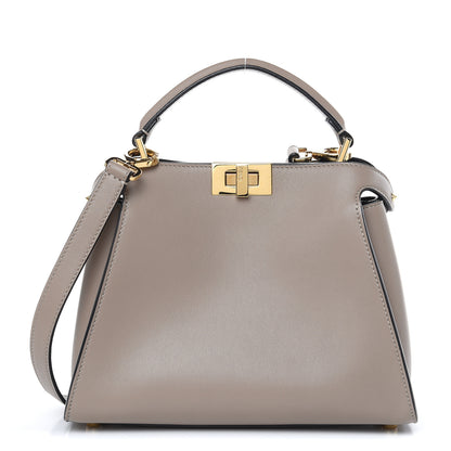 Fendi Vitello Medium Peekaboo Iconic Essentially Satchel Grey 1 of 11