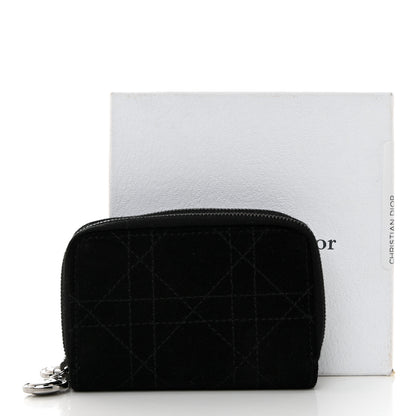 Christian Dior Suede Cannage 6 Key Holder Coin Wallet Black 11 of 11