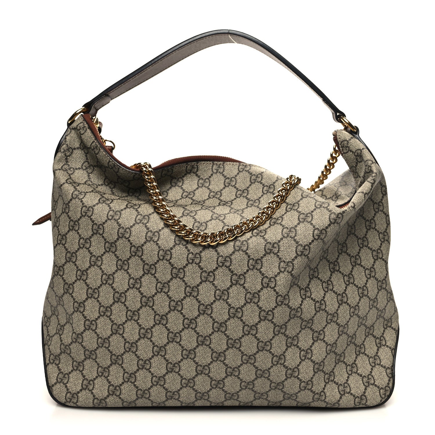Gucci GG Supreme Monogram Large Linea A Hobo Light Brown 1 of 12