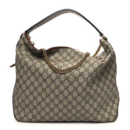 Gucci GG Supreme Monogram Large Linea A Hobo Light Brown 1 of 12