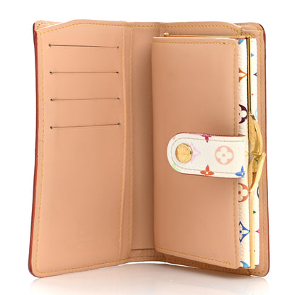 Louis Vuitton Monogram Multicolor French Purse Wallet White 5 of 13