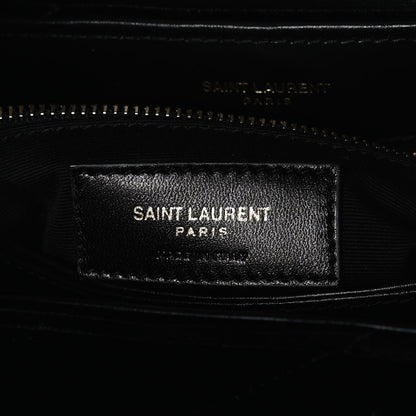 Saint Laurent Velvet Y Quilted Monogram Toy Loulou Chain Satchel French Black 7 of 13