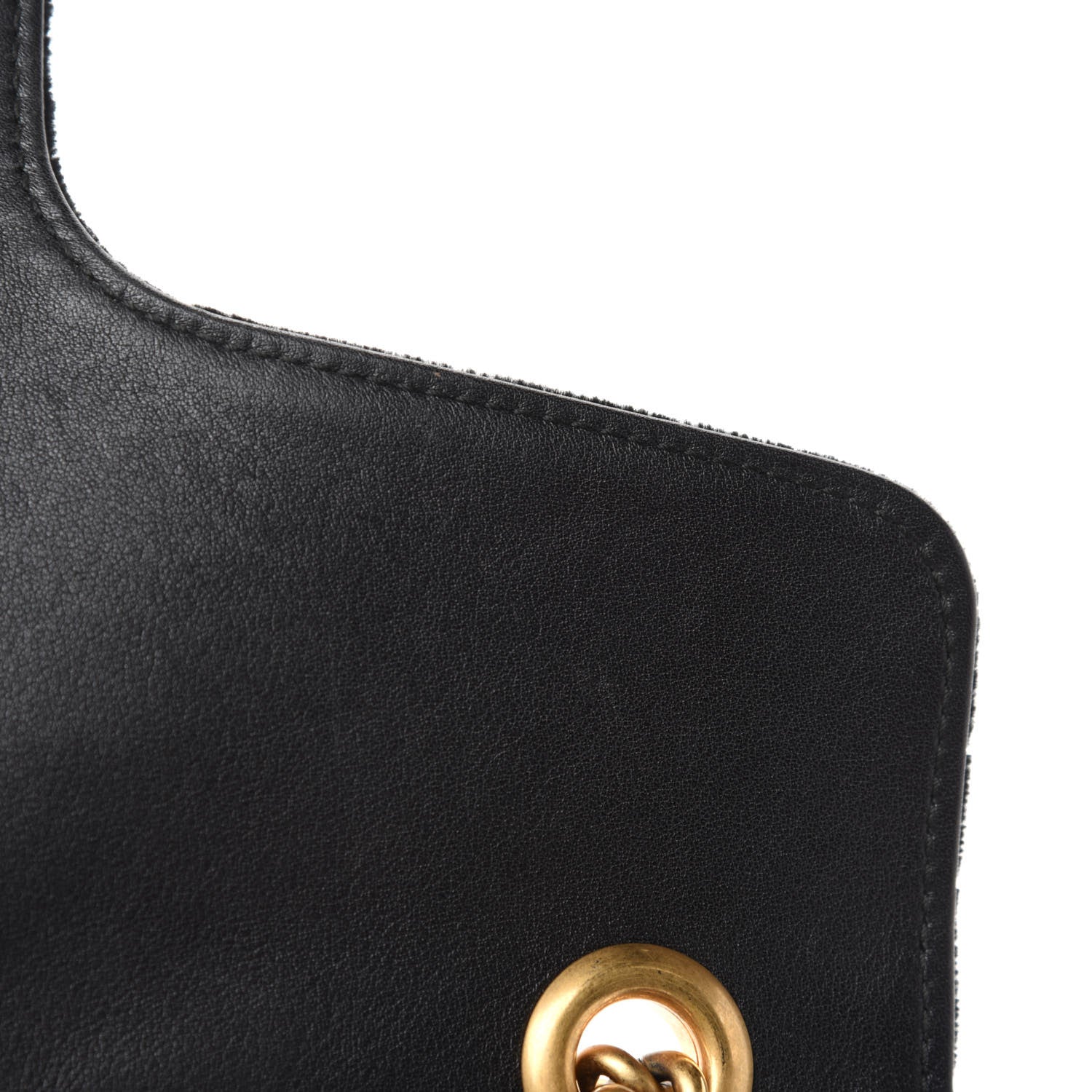 Gucci Velvet Matelasse Small GG Marmont Shoulder Bag Black 9 of 13