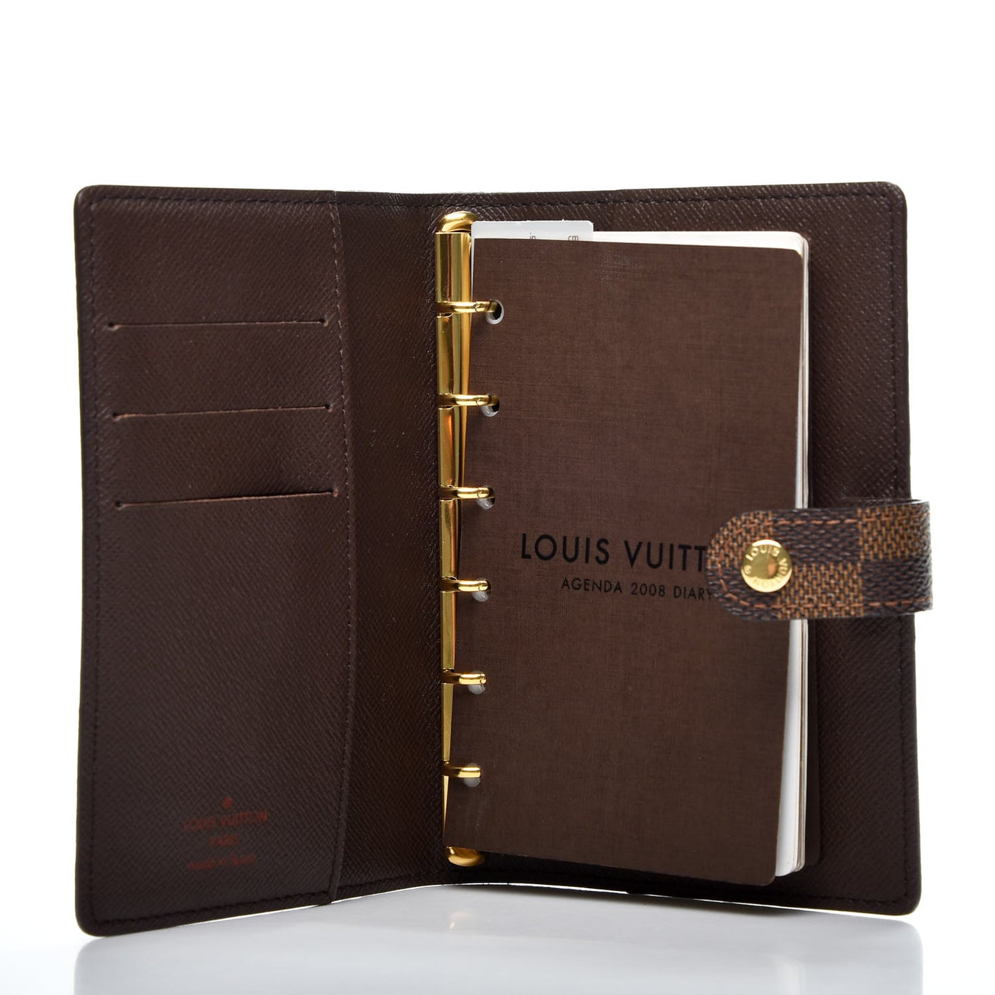 Damier Ebene Small Ring Agenda Cover