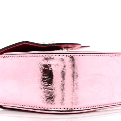 Versace Metallic Crackled Lambskin Mini La Medusa Bag Pink 9 of 11