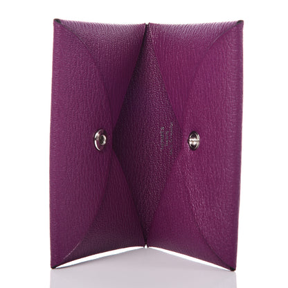 Hermes Chevre Mysore Calvi Card Case Anemone 5 of 8