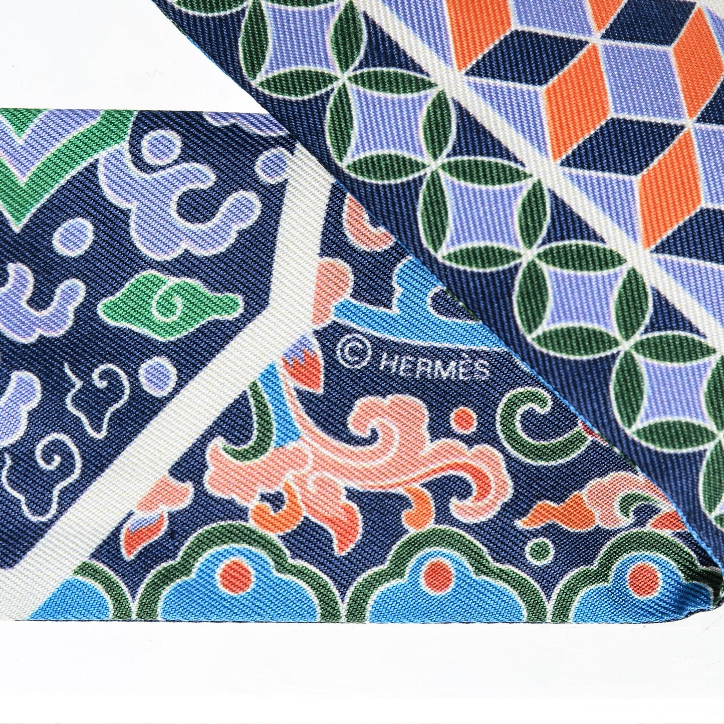 Silk Collections Imperiales Twilly Lavande Bleu Orange