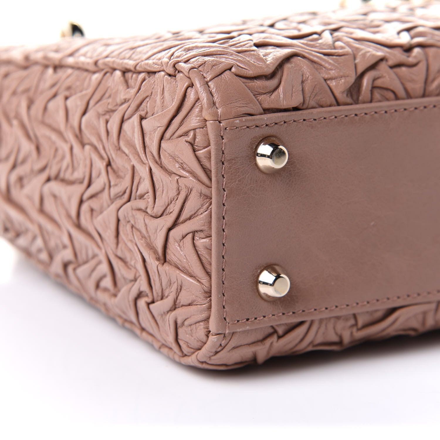 Christian Dior Lambskin Gathered Mini Lady Dior Fard 8 of 9