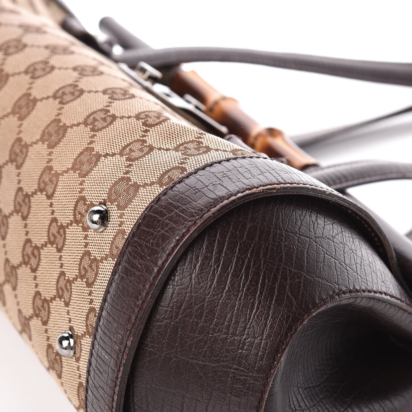 Monogram Bamboo Bullet Bag Dark Brown