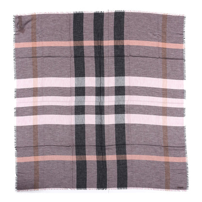 Burberry Modal Wool Relaxed Mega Check Square Scarf Antique Rose 1 of 3