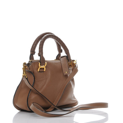 Chloe Grained Calfskin Mini Marcie Satchel Nut 4 of 9