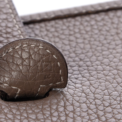 Hermes Taurillon Clemence Evelyne II PM Etoupe 7 of 12