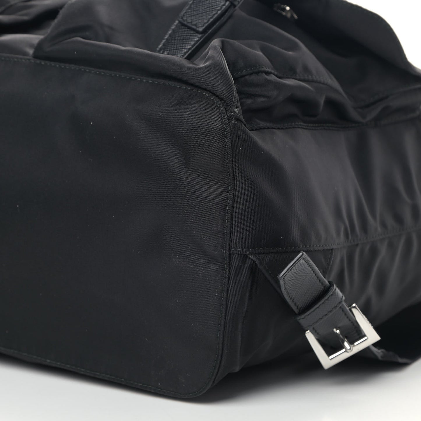 Tessuto Nylon Saffiano Medium Backpack Black