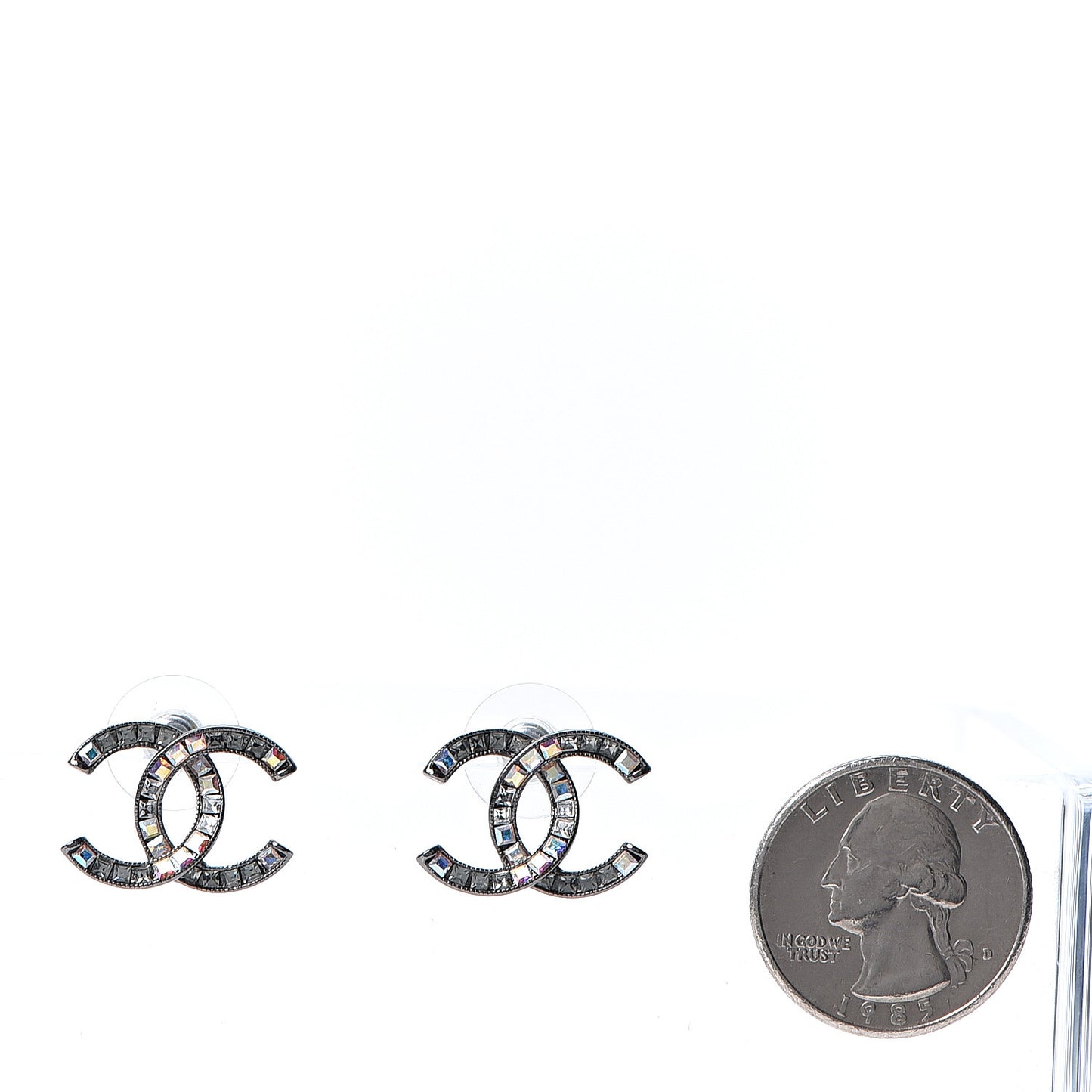 Crystal Baguette CC Earrings
