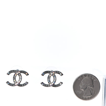Chanel Crystal Baguette CC Earrings 2 of 5