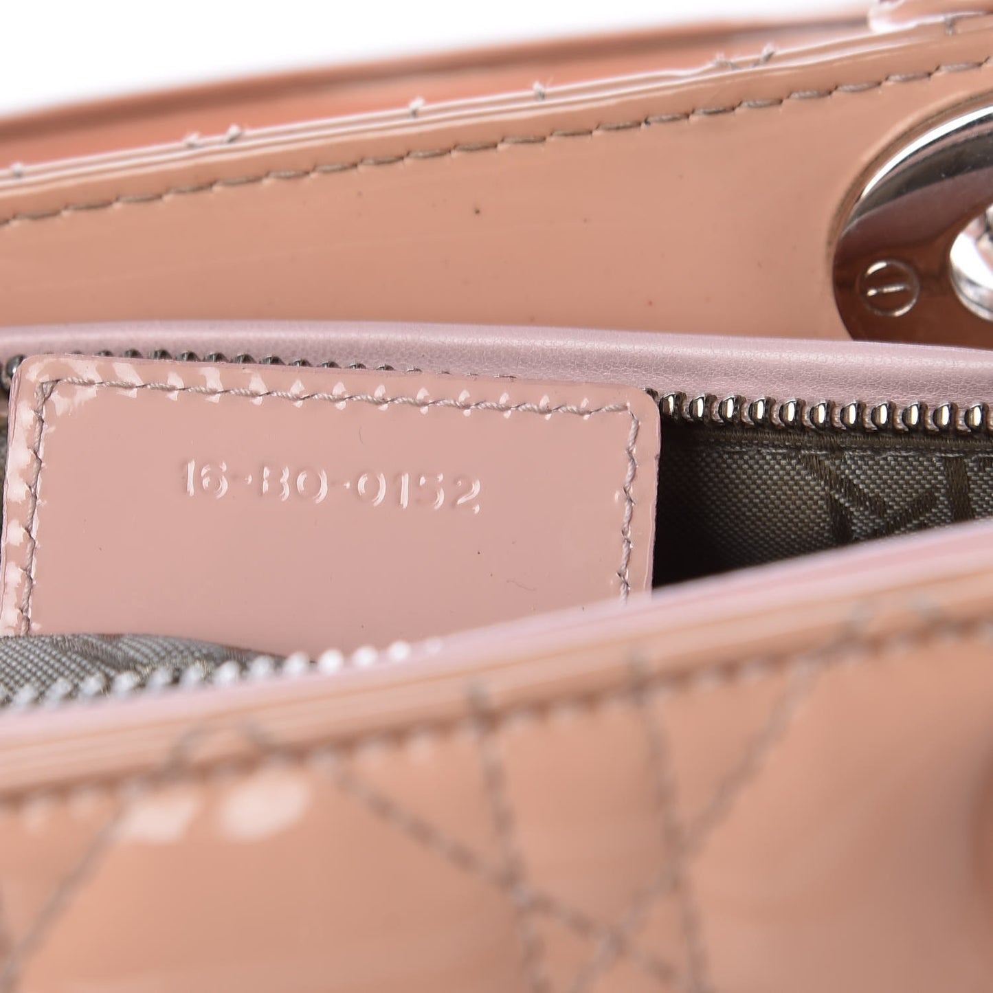 Patent Cannage Large Lady Dior Light Pink