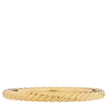 David Yurman 18K Yellow Gold 2mm Cable Classics Band Ring 53/6.5 3 of 4