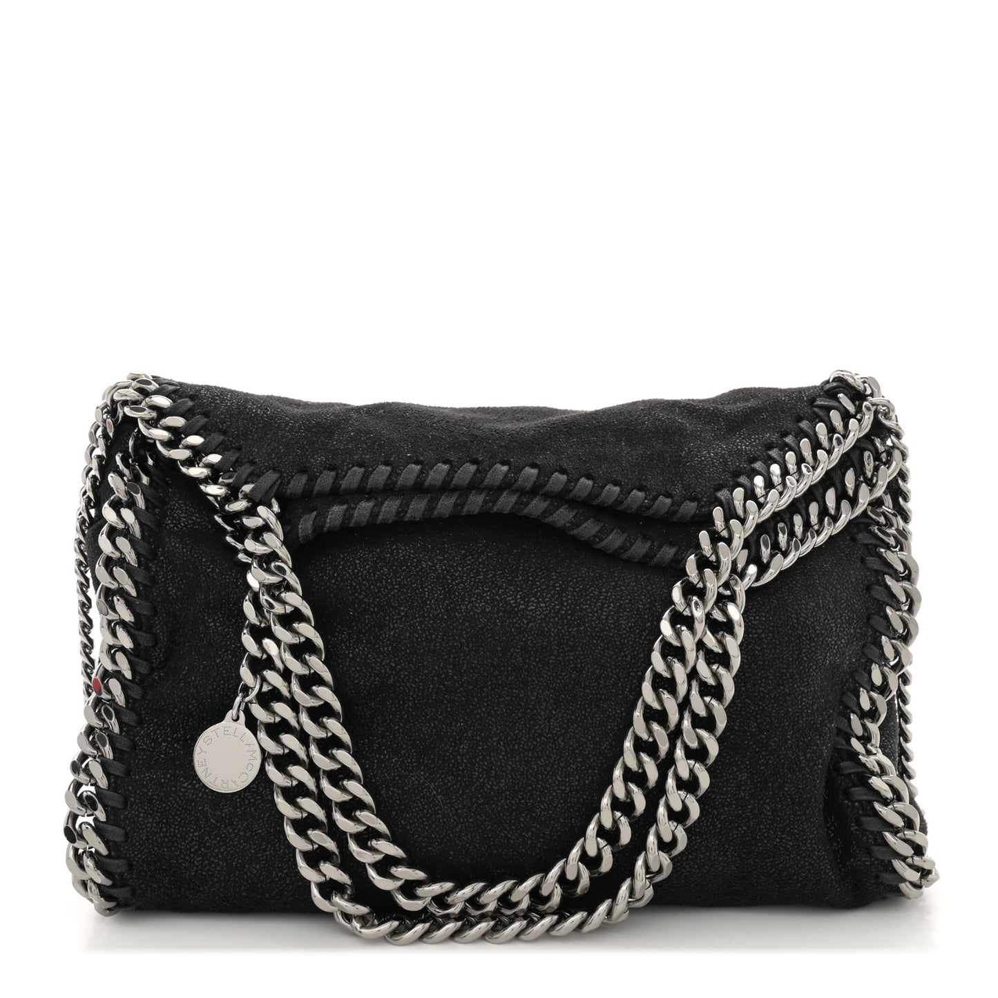Shaggy Deer Mini Falabella Fold Over Tote Black