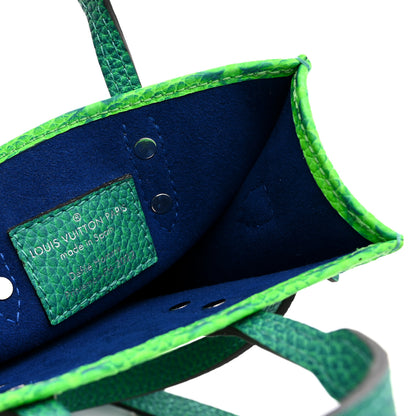 Louis Vuitton Taurillon Illusion Sac Plat XS Bleu Vert 6 of 9