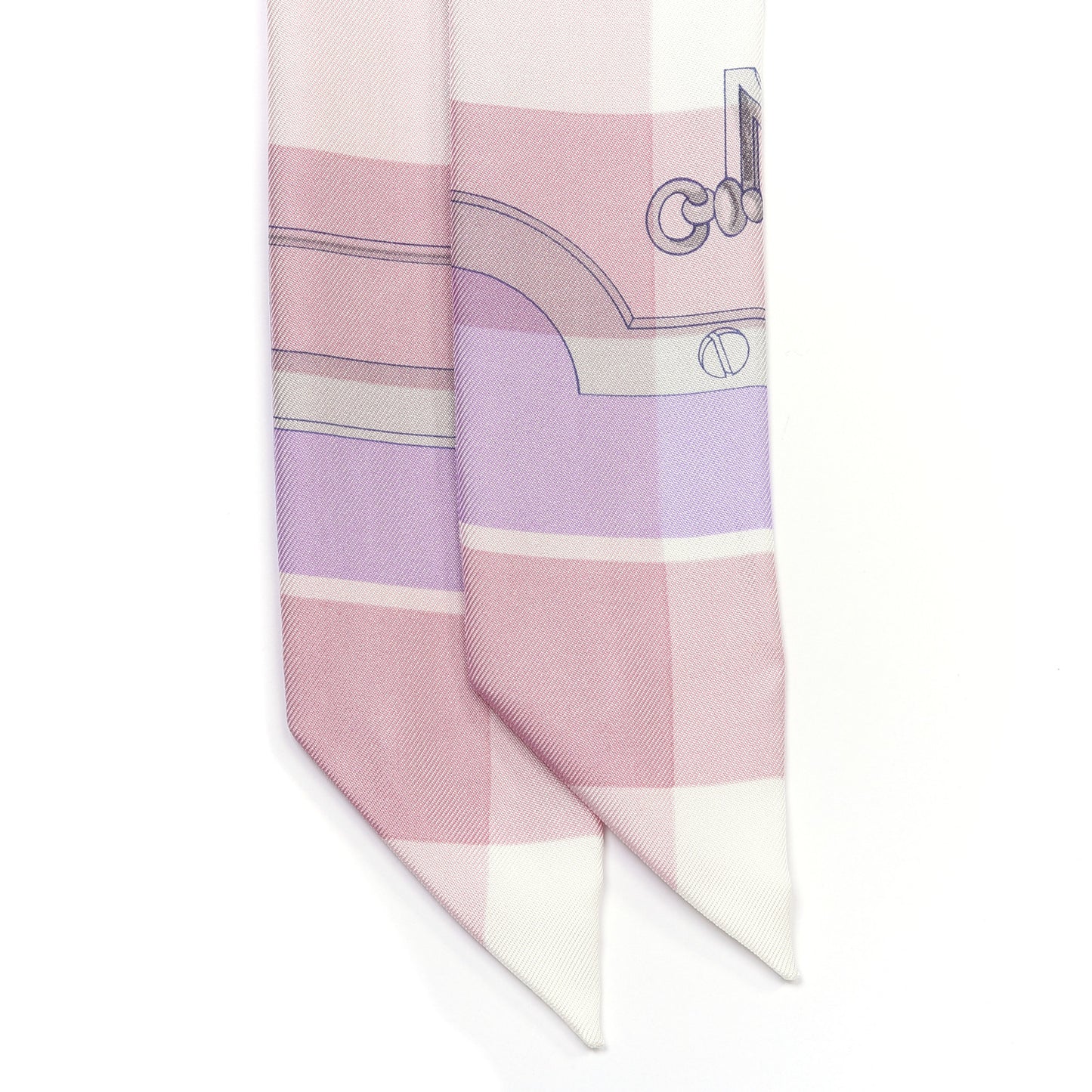 Silk Mors Et Gourmettes Vichy Twilly Parme Mauve White