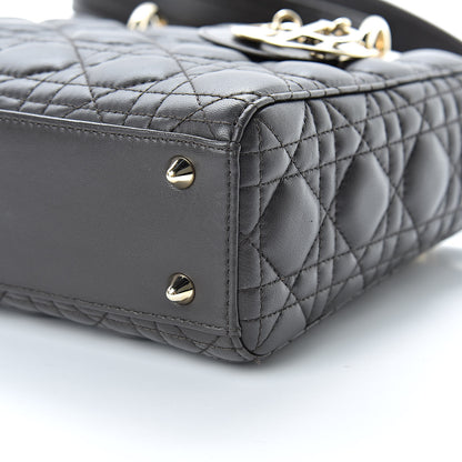 Christian Dior Lambskin Cannage Small Lucky Badges My Lady Dior Black 10 of 12