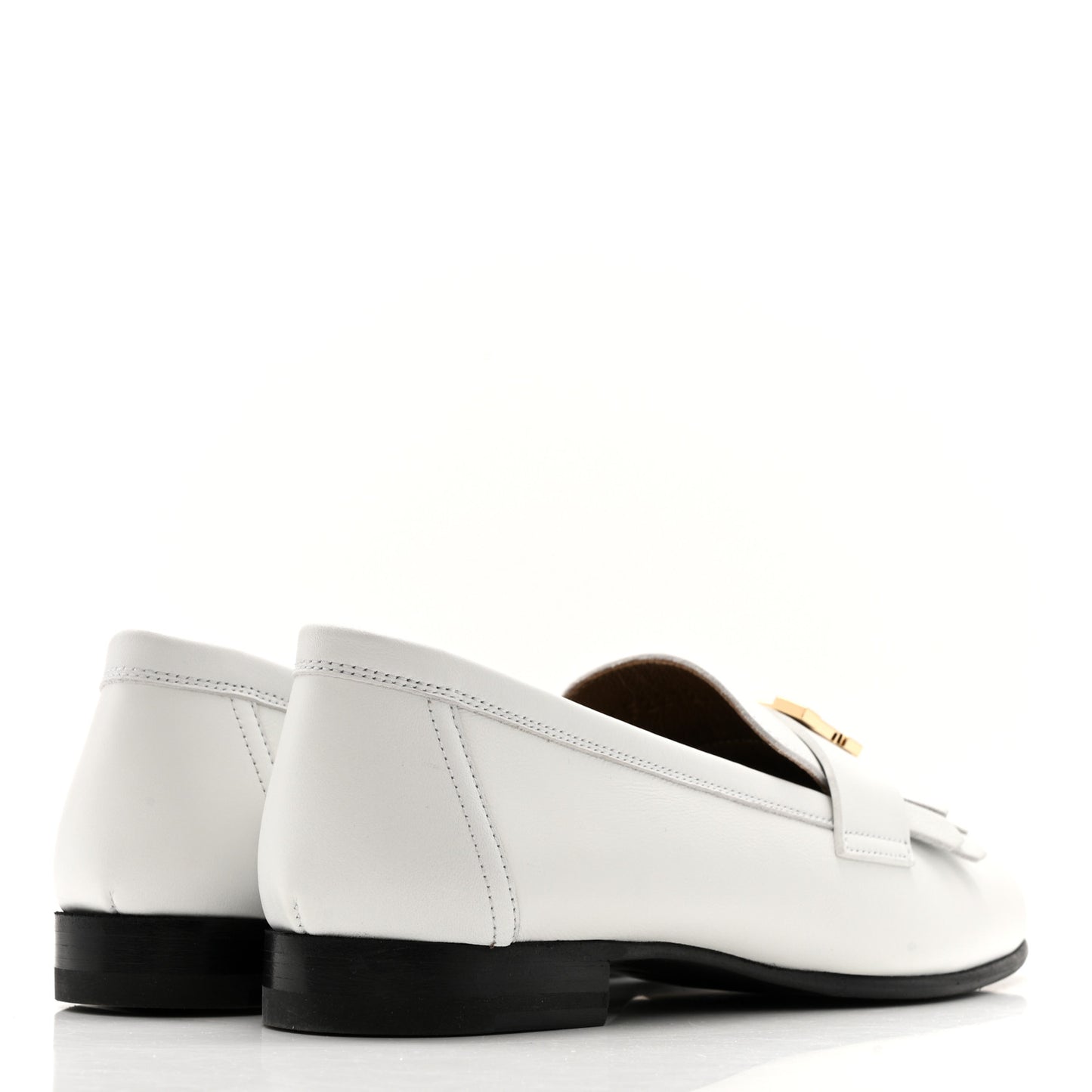 Calfskin Womens Royal Loafers 35 White