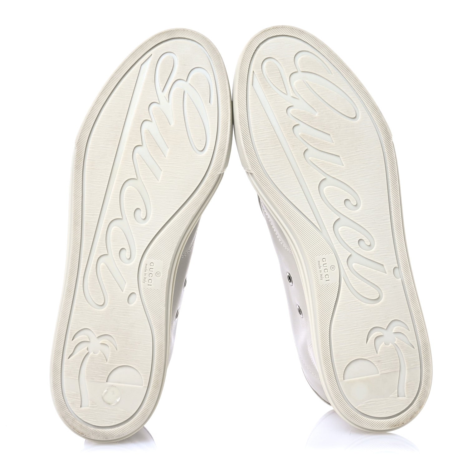 Gucci Miro Soft Calfskin Womens High Top Sneakers 38.5 Mystic White 6 of 9