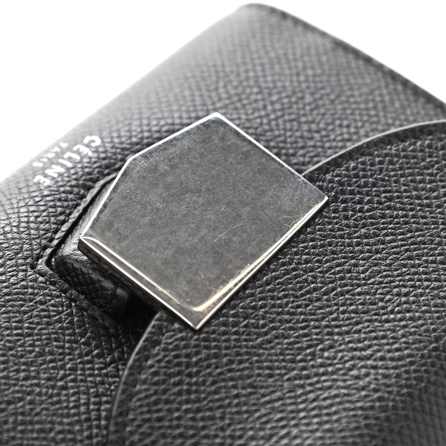 Grained Calfskin Small Trotteur Multifunction Wallet Black