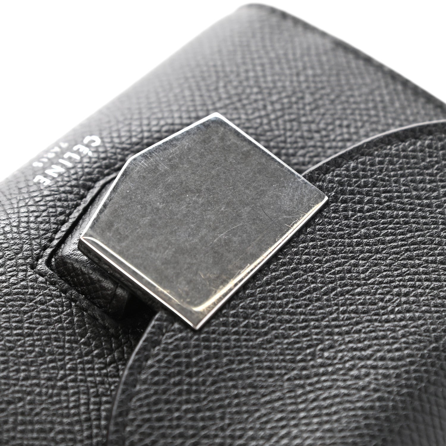 Celine Grained Calfskin Small Trotteur Multifunction Wallet Black 5 of 11