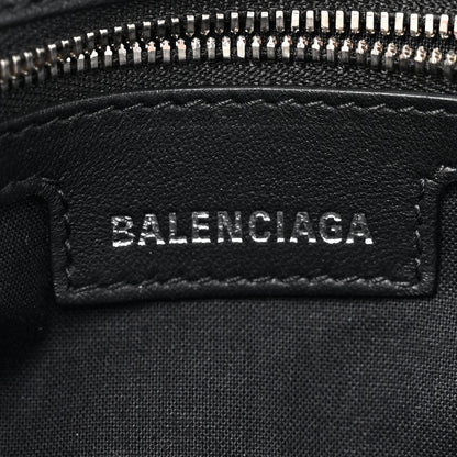 Balenciaga Washed Frayed Denim Crystal Neo Cagole Handbag XS Blue 7 of 11