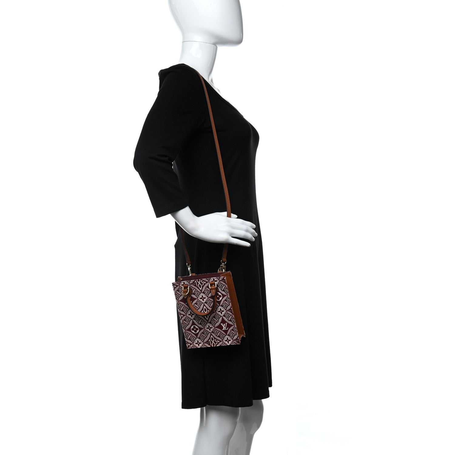 Louis Vuitton Jacquard Since 1854 Petit Sac Plat Bordeaux 2 of 8