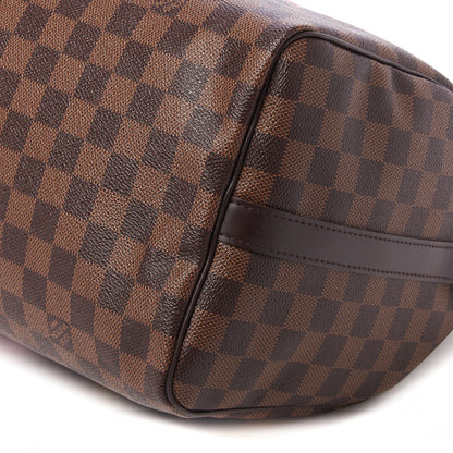 Louis Vuitton Damier Ebene Patches Speedy Bandouliere 30 5 of 8