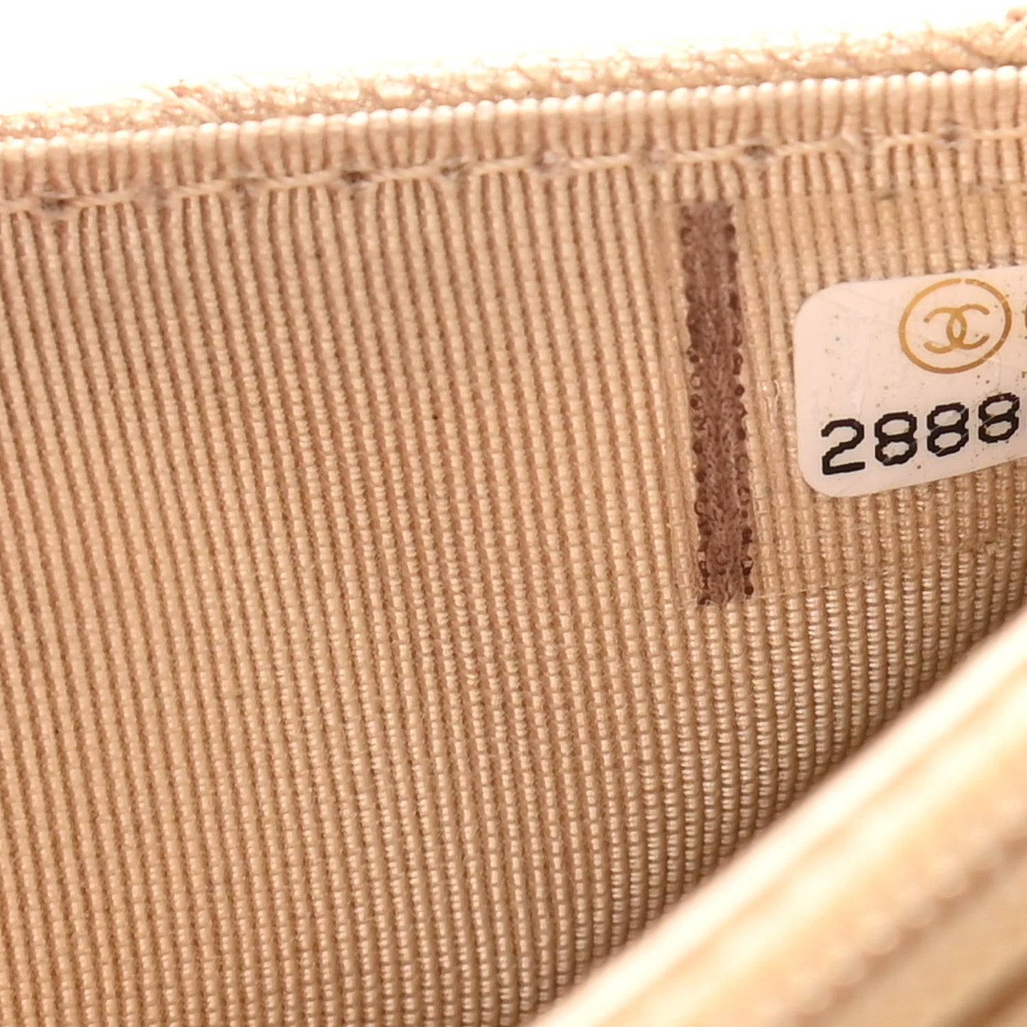 Metallic Sheepskin Quilted Reissue Wallet On Chain WOC Beige