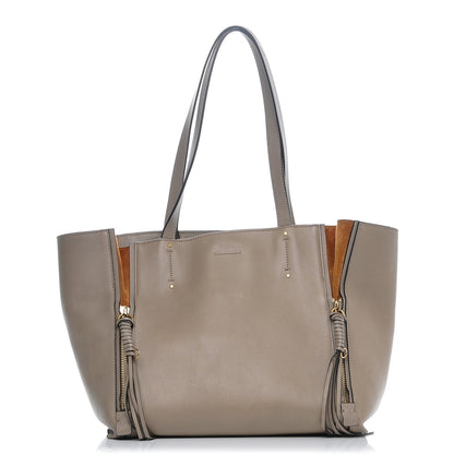 Chloe Smooth Calfskin Medium Milo Shopping Tote Motty Grey 1 of 7