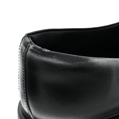 Prada Spazzolato Rois Triangle Monolith 55mm Loafers 39.5 Black Argento 11 of 12