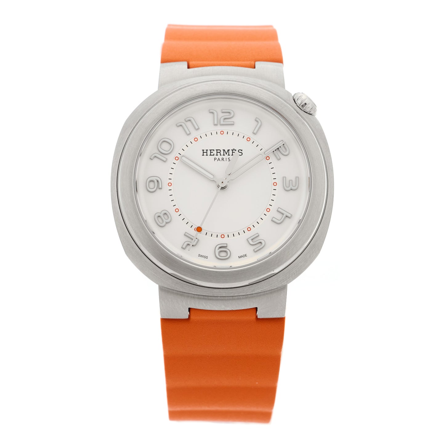 Stainless Steel Rubber 36mm Cut Automatic Watch Orange