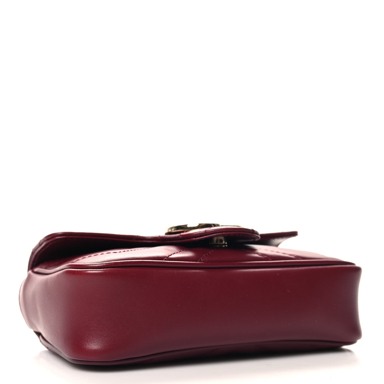 Gucci Calfskin Matelasse Super Mini GG Marmont Shoulder Bag Rosso Ancora 4 of 10
